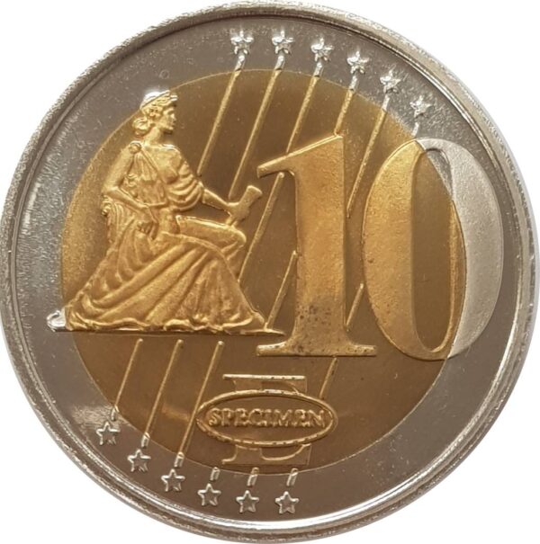 VATICAN 2006 10 EURO SPECIMEN PRUEBA TRIAL ESSAI PROBE SUP