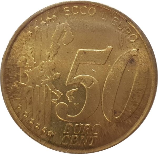 VATICAN 2000 50 EURO CENT JEAN PAUL II ECCO L'EURO SUP