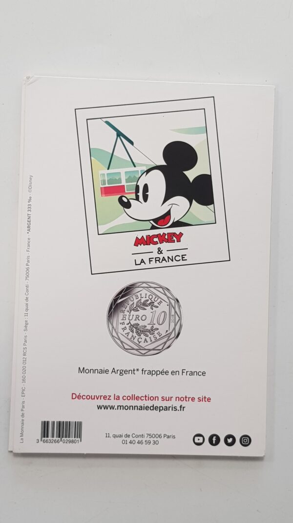FRANCE 2018 10 EURO MICKEY ET LA FRANCE PREMIER DE CORDEE 5/20 SUP
