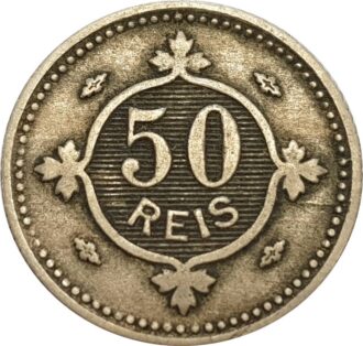 PORTUGAL 50 REIS 1900 TTB