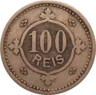 PORTUGAL 100 REIS 1900 TTB