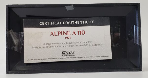 RENAULT ALPINE A110 1300 S 1971 BLEU 1/43 BOITE D'ORIGINE