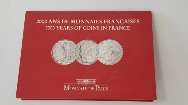 FRANCE COFFRET B.U. 3 x 5 FRANCS 2000 (MARIANNE DUPRE - CHAPLAIN - LAGRIFFOUL)
