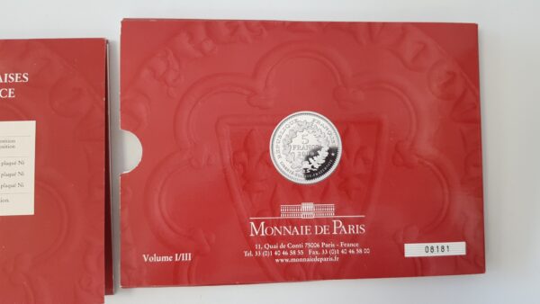 FRANCE COFFRET B.U. 3 x 5 FRANCS 2000 ( STATERE PARISII - DENIER CHARLEMAGNE - ECU D'OR)