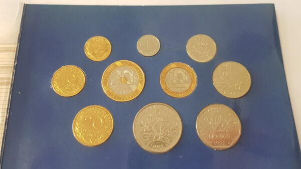 FRANCE 1992 SERIE BU 10 Monnaies 1 centime à 20 Francs